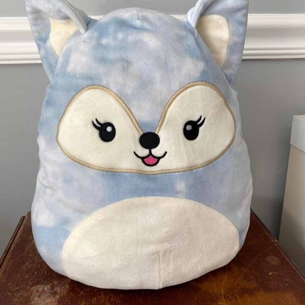 Squishmallows Feodora Arctic Fox Plush Kids 12 Inch Blue Tie Dye Good Condition